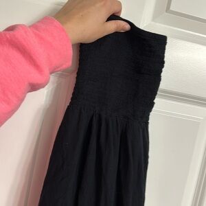 Black strapless maxi dress